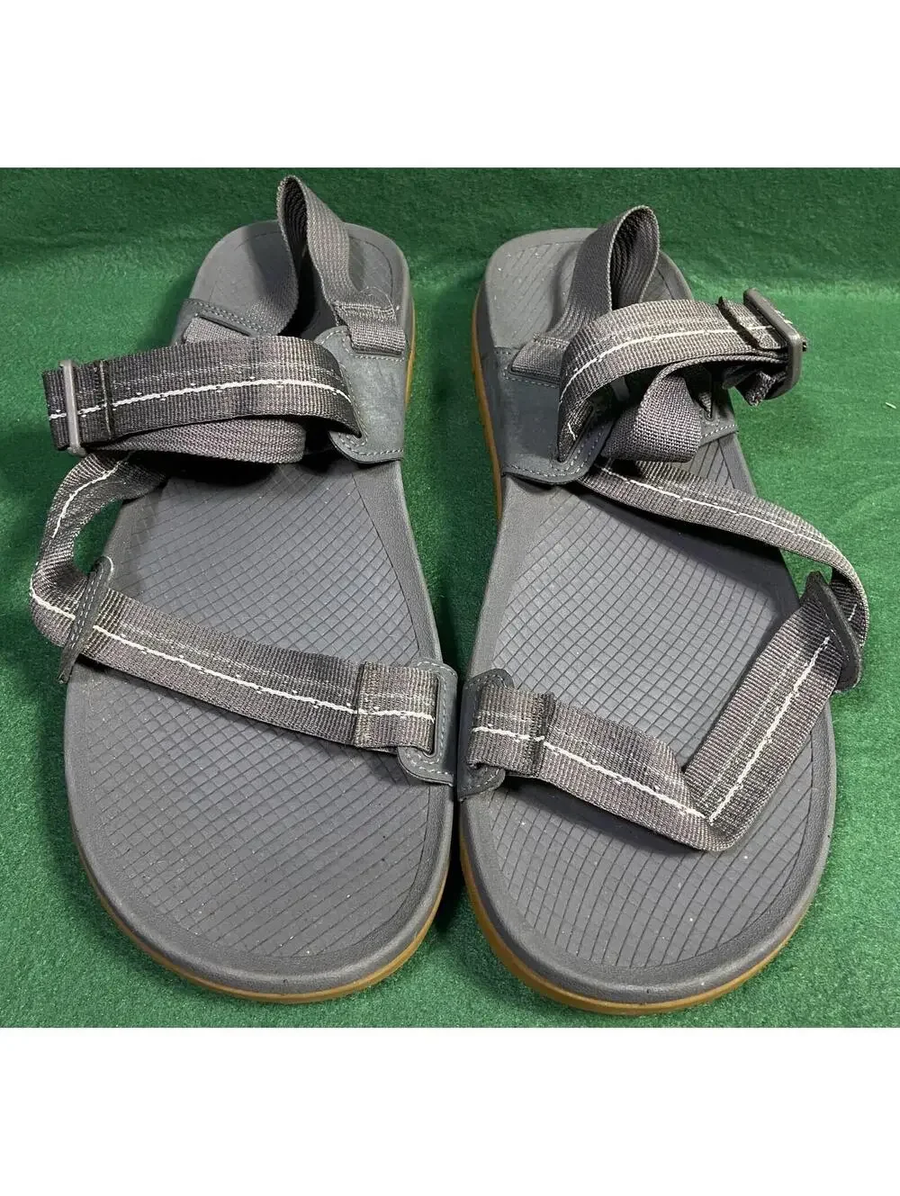 Chaco Men's Lowdown 2 Sandal Adjustable Strap Lightweight Grey Size 14 Beach EUC
